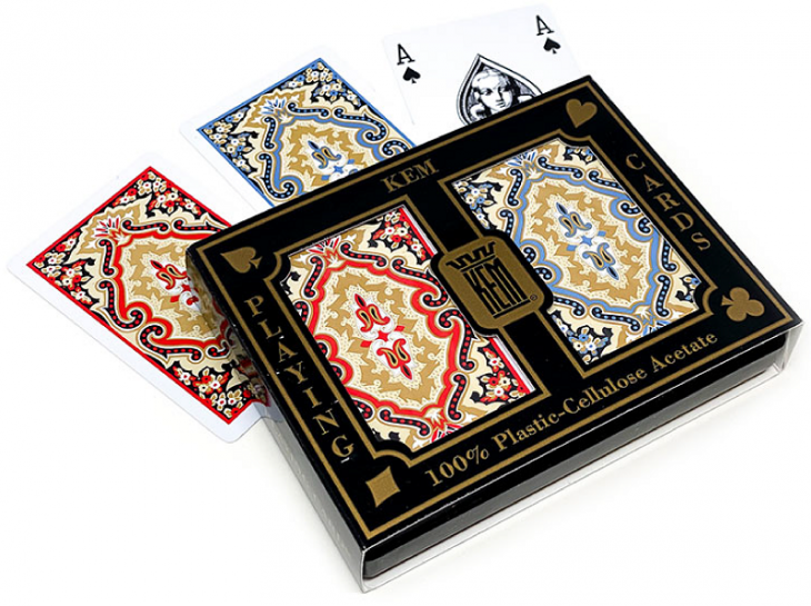 Kem Paisley Playing Cards:  Bridge, European Index (4 Pips), 2 Deck Set main image