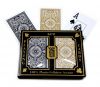 Kem Arrow Playing Cards: Bridge Size, Black & Gold, Super Index, 2-Deck Set