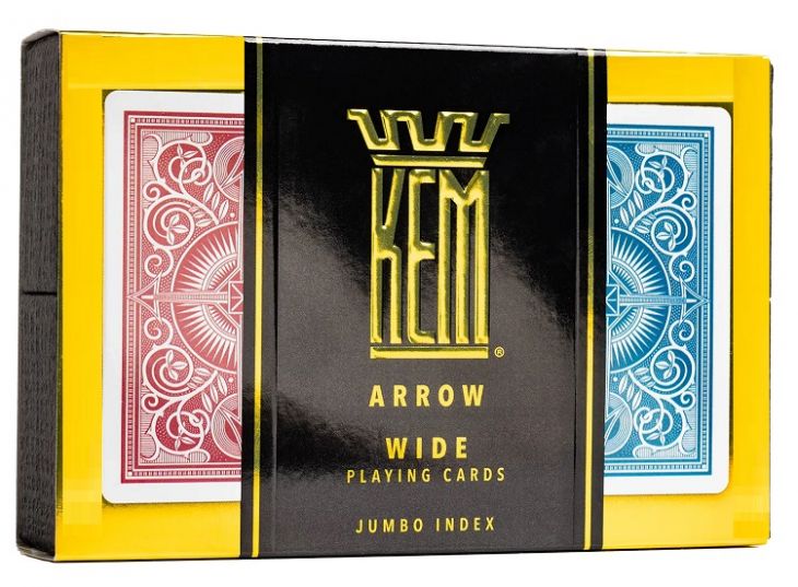 Kem Arrow Playing Cards: Poker Size, Red & Blue, Super Index, 2-Deck Set main image